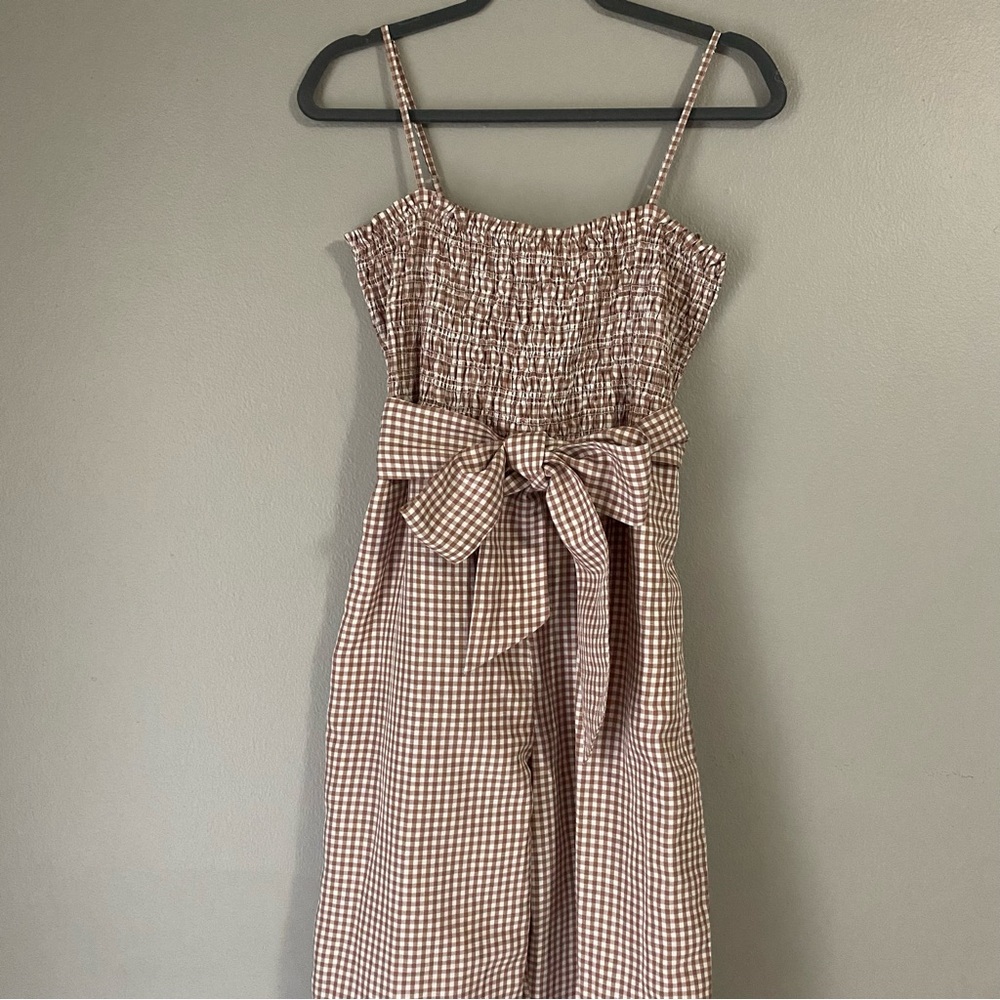 House Of Harlow 1960 Plaid Wide Leg Jumpsuit Size Large